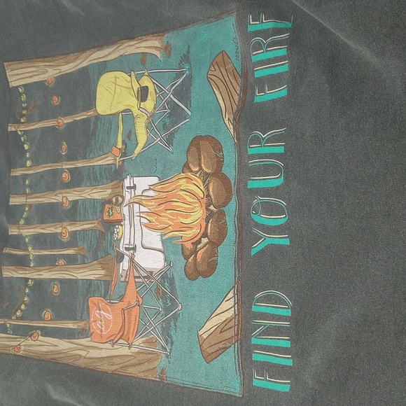 Anna Grace Outdoor Camping Themed Long Sleeve Green T-Shirt Size Medium - Picture 8 of 9